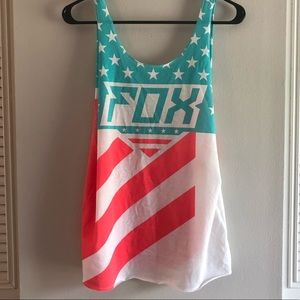 NWOT Fox Red white & blue (America) tank